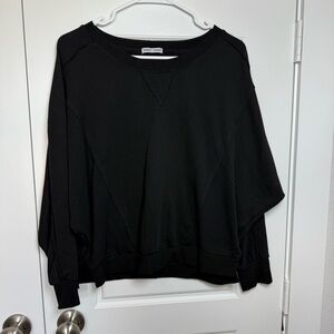 Sweet Romeo Black long Sleeve Sweatshirt with thin material